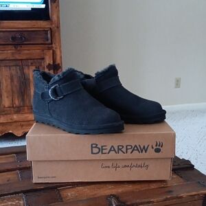 BearPaw Charcoal Suede Ankle Boots